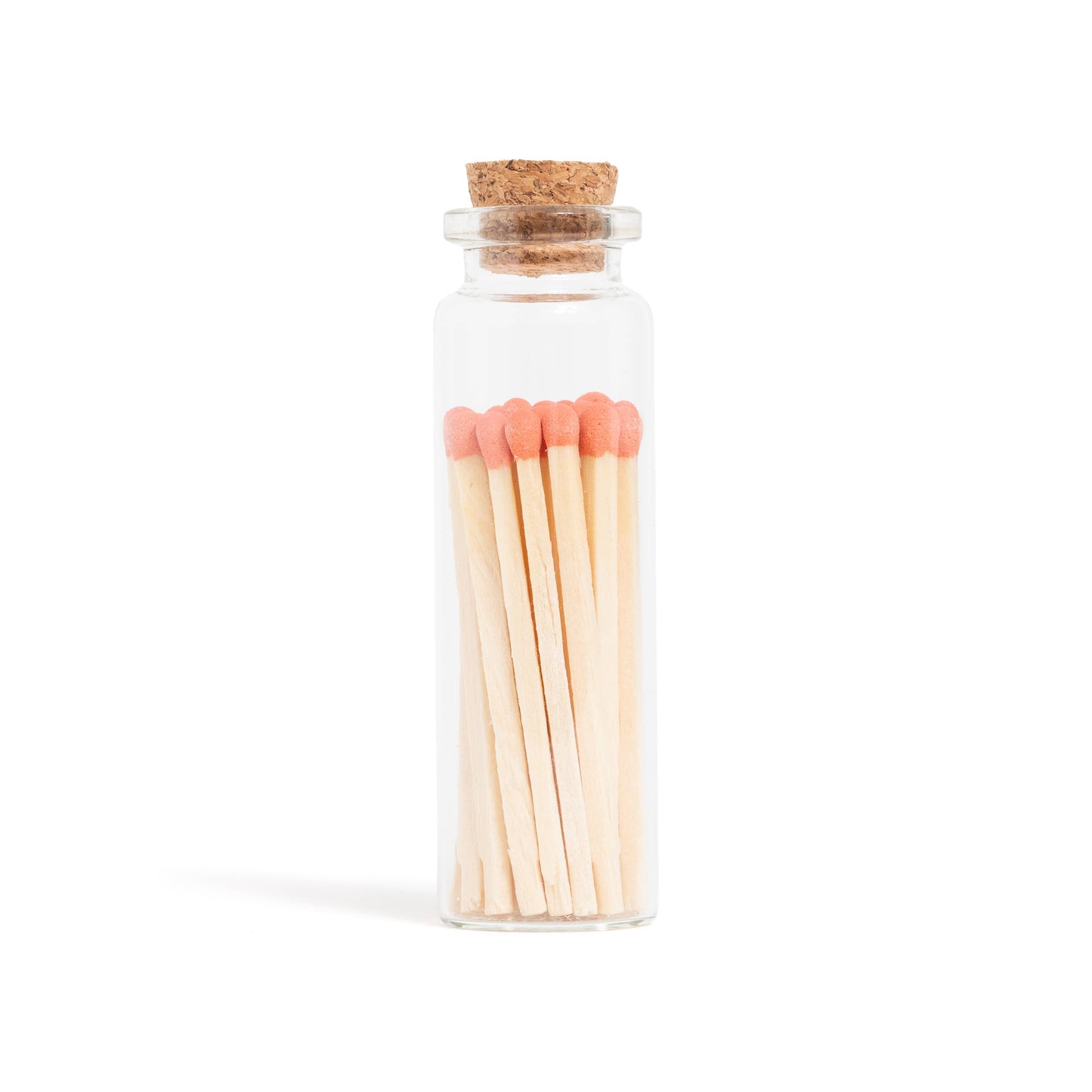 Coral Peach Matches in Small Corked Vial
