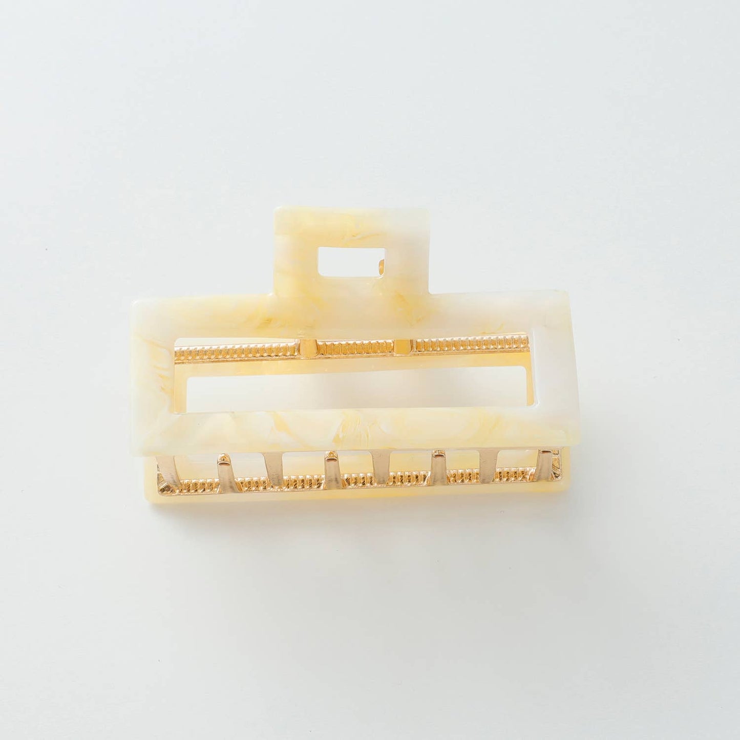 Isla Boardwalk Hollow Rectangle Metal Claw Clip - Medium