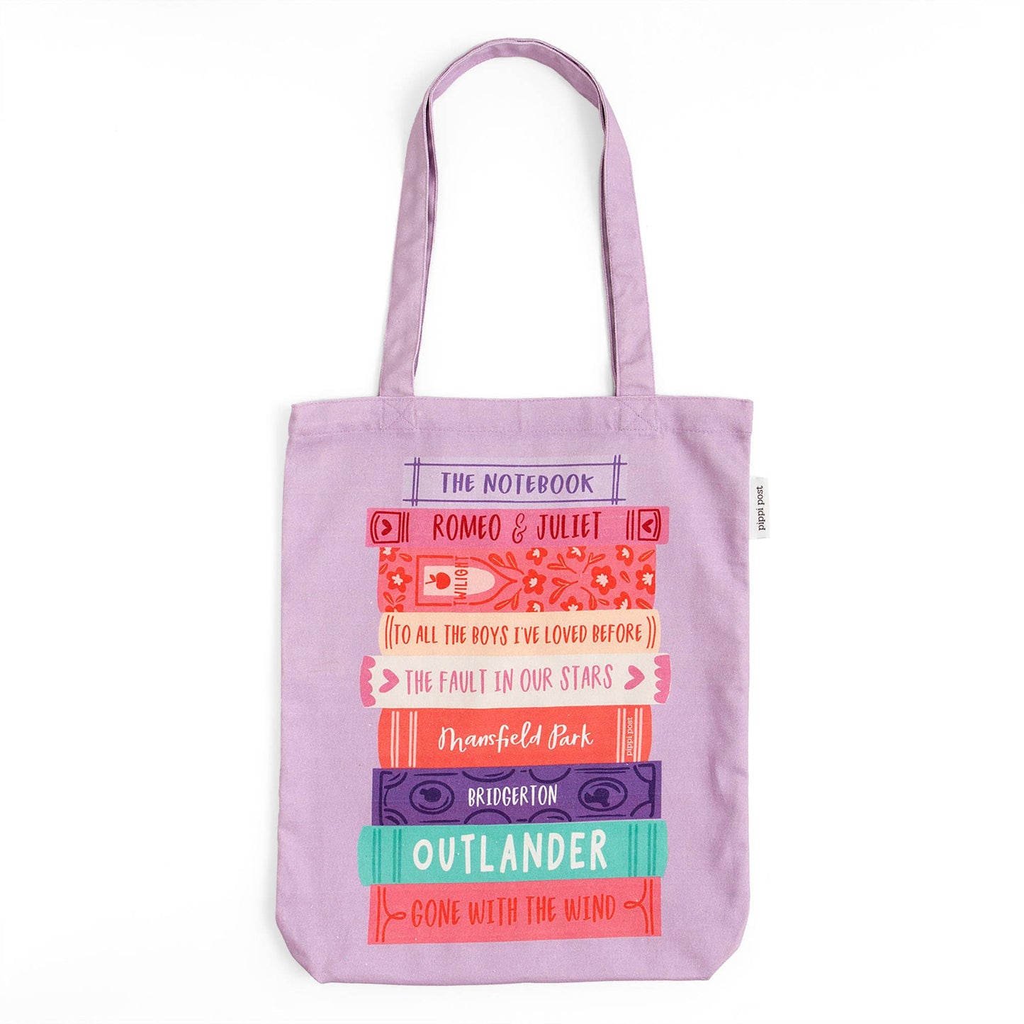 Romance Novels Book Stack Tote Bag