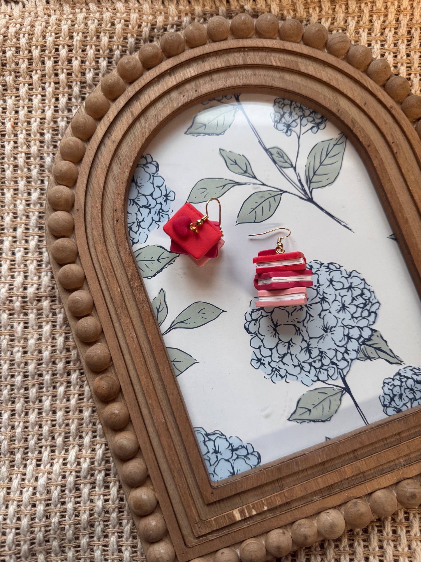 Valentines BookStack | Polymer Clay Earrings
