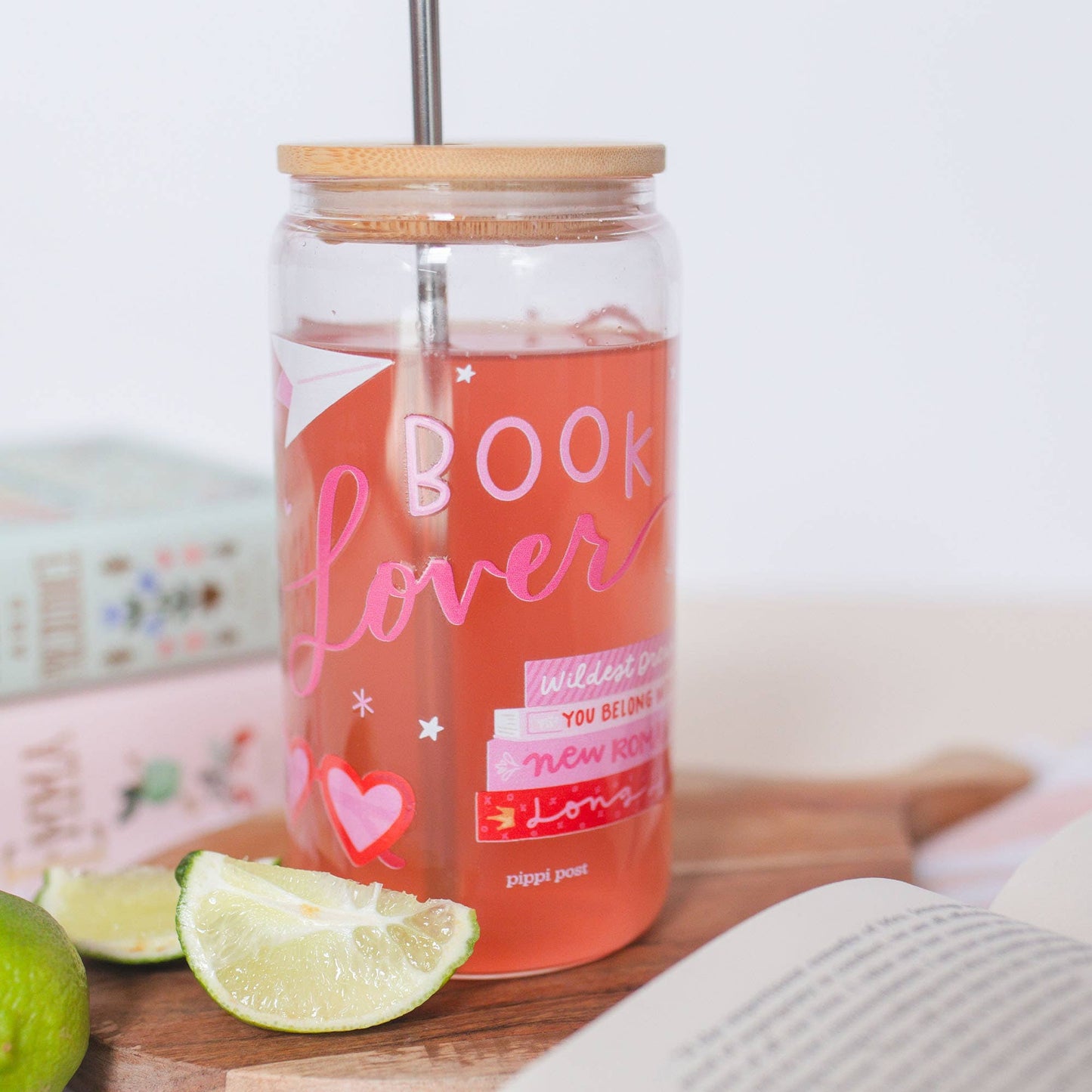 Book Lover TV Glass Can