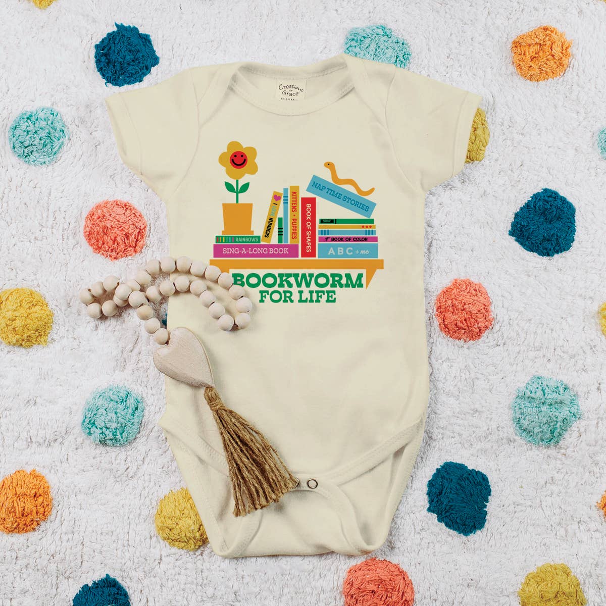 Bookworm for Life Bookstore Baby Bodysuit