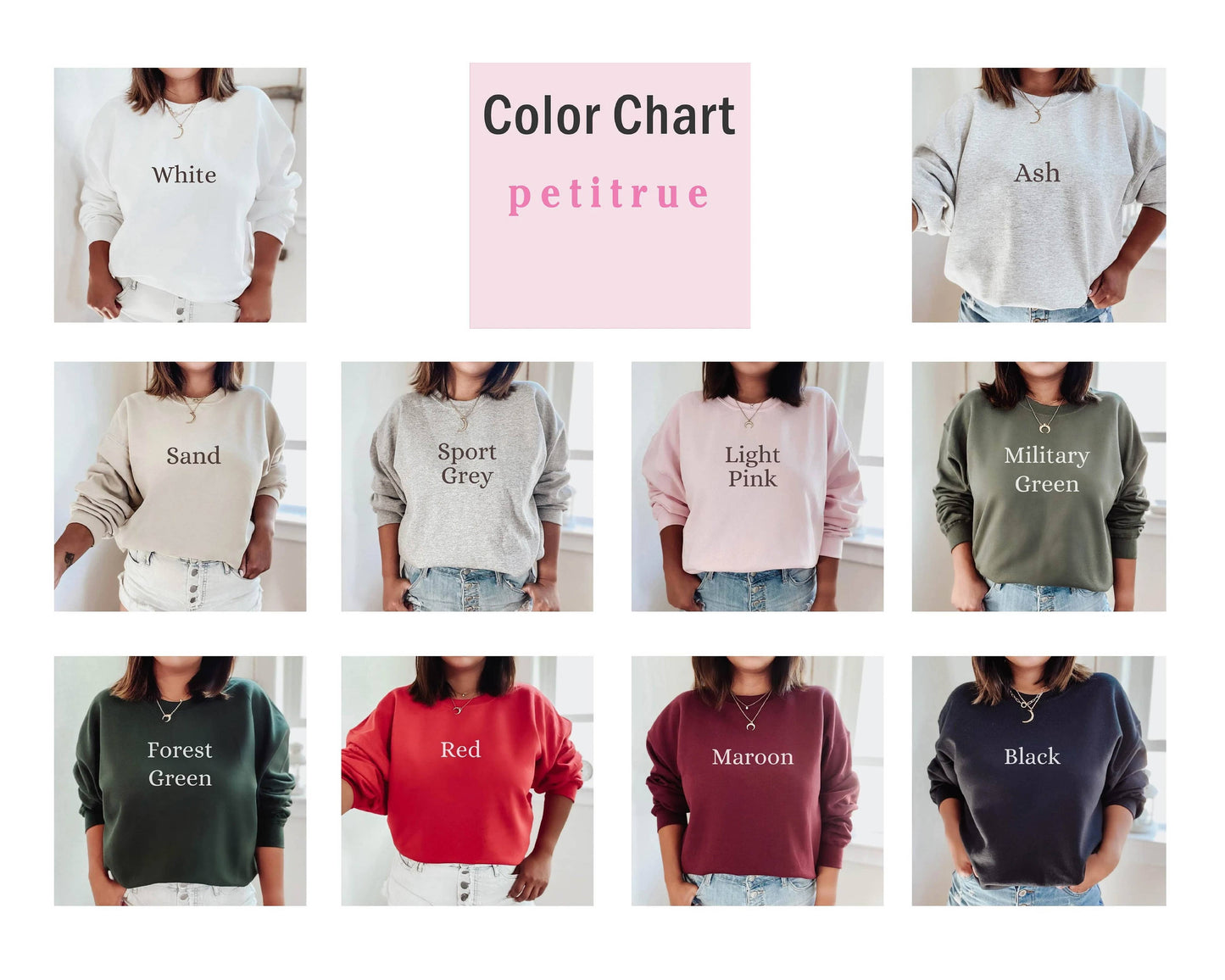 Embroidered Mama Crewneck Sweatshirt Mom Sweater Mothers Day
