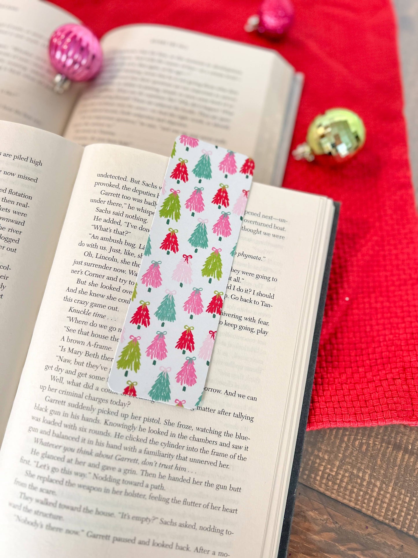 Let It Snow Christmas Bookmarks, Christmas Trees, Plaid