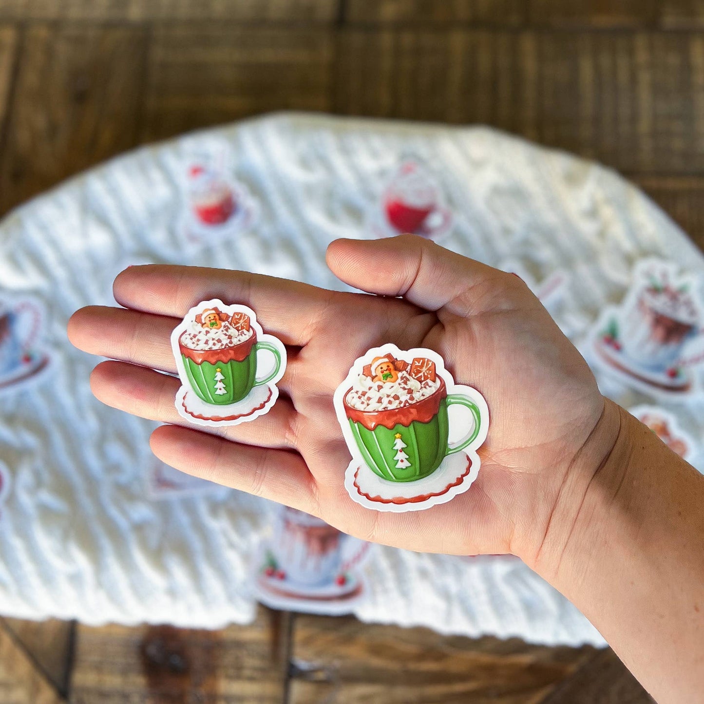 Hot Cocoa Christmas Vinyl Sticker