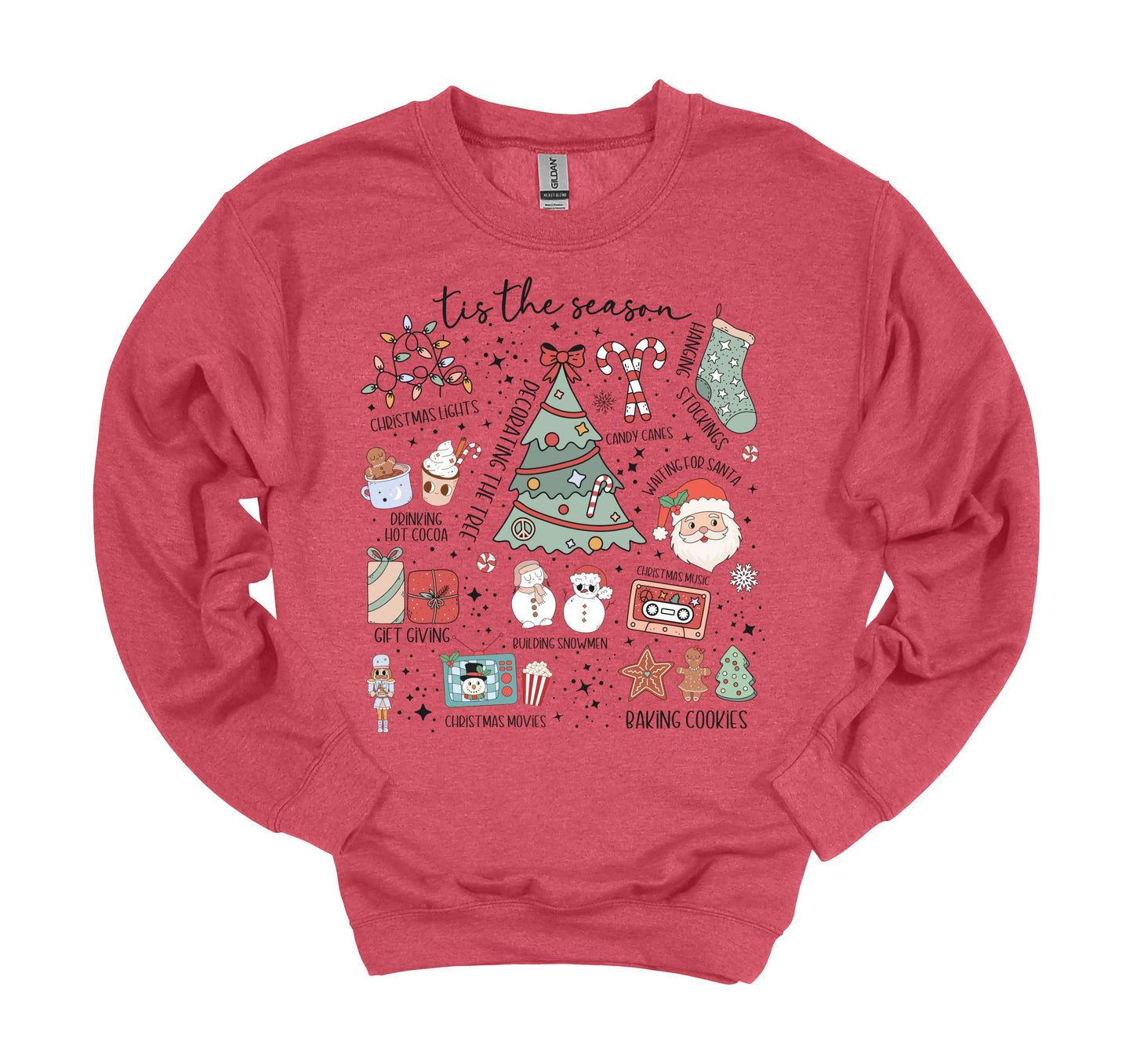 Tis the Season Retro Graphic Christmas Crewneck