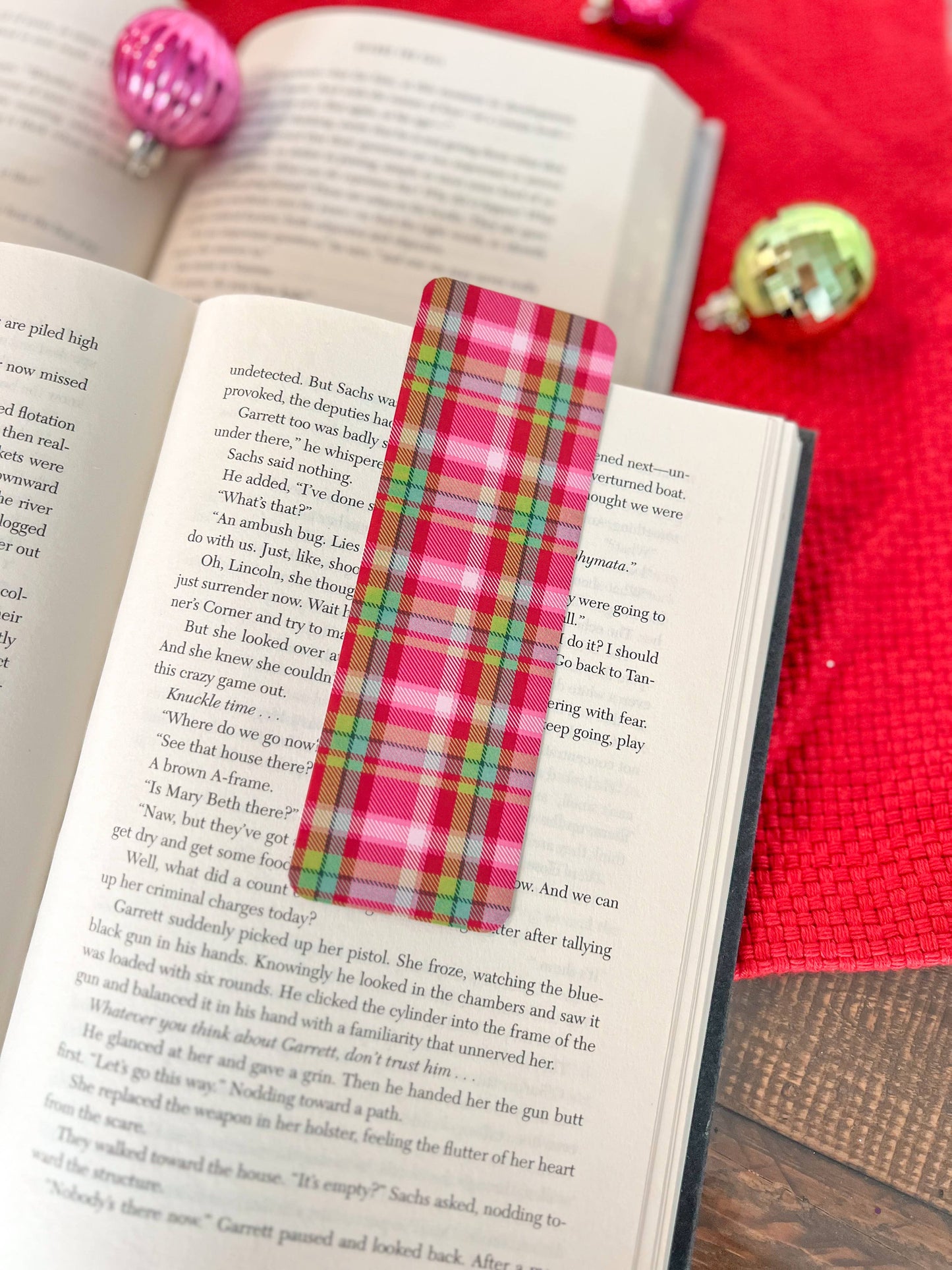 Let It Snow Christmas Bookmarks, Christmas Trees, Plaid