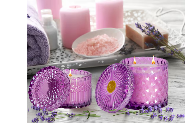 Spa Holiday 8oz Petite Shimmer Candle(Purple)