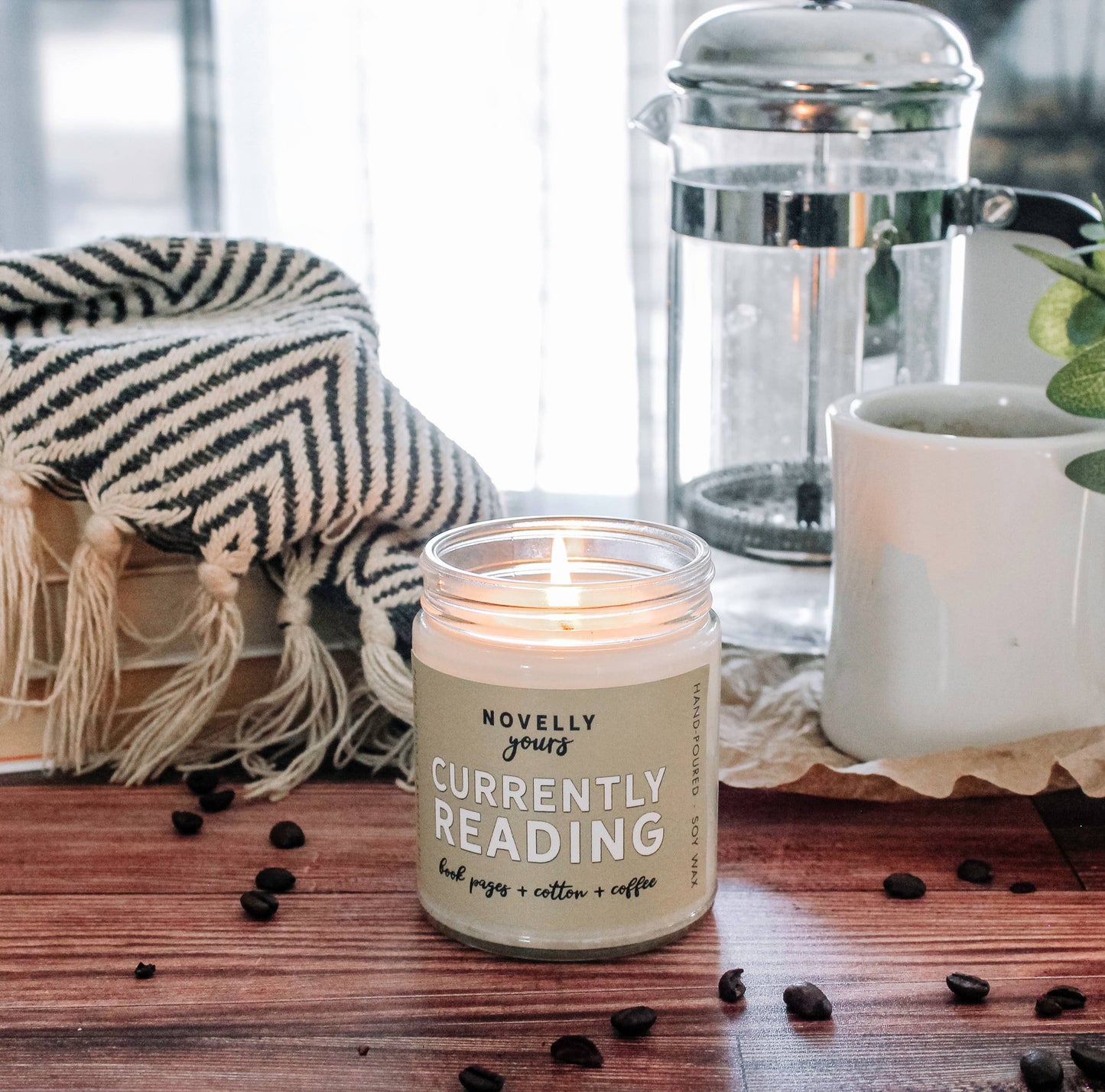 Currently Reading candle | Best-Selling Cozy Book Page scent