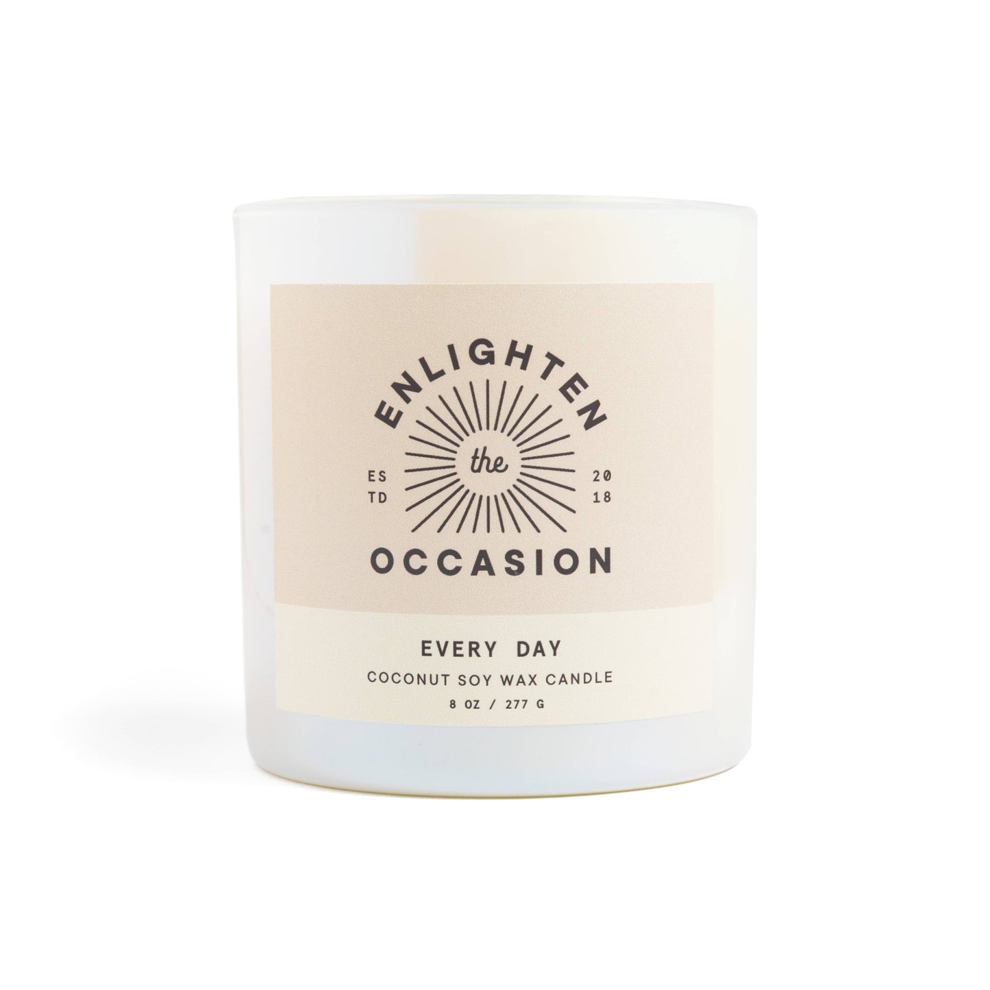 Every Day Candle in Iridescent White Tumbler