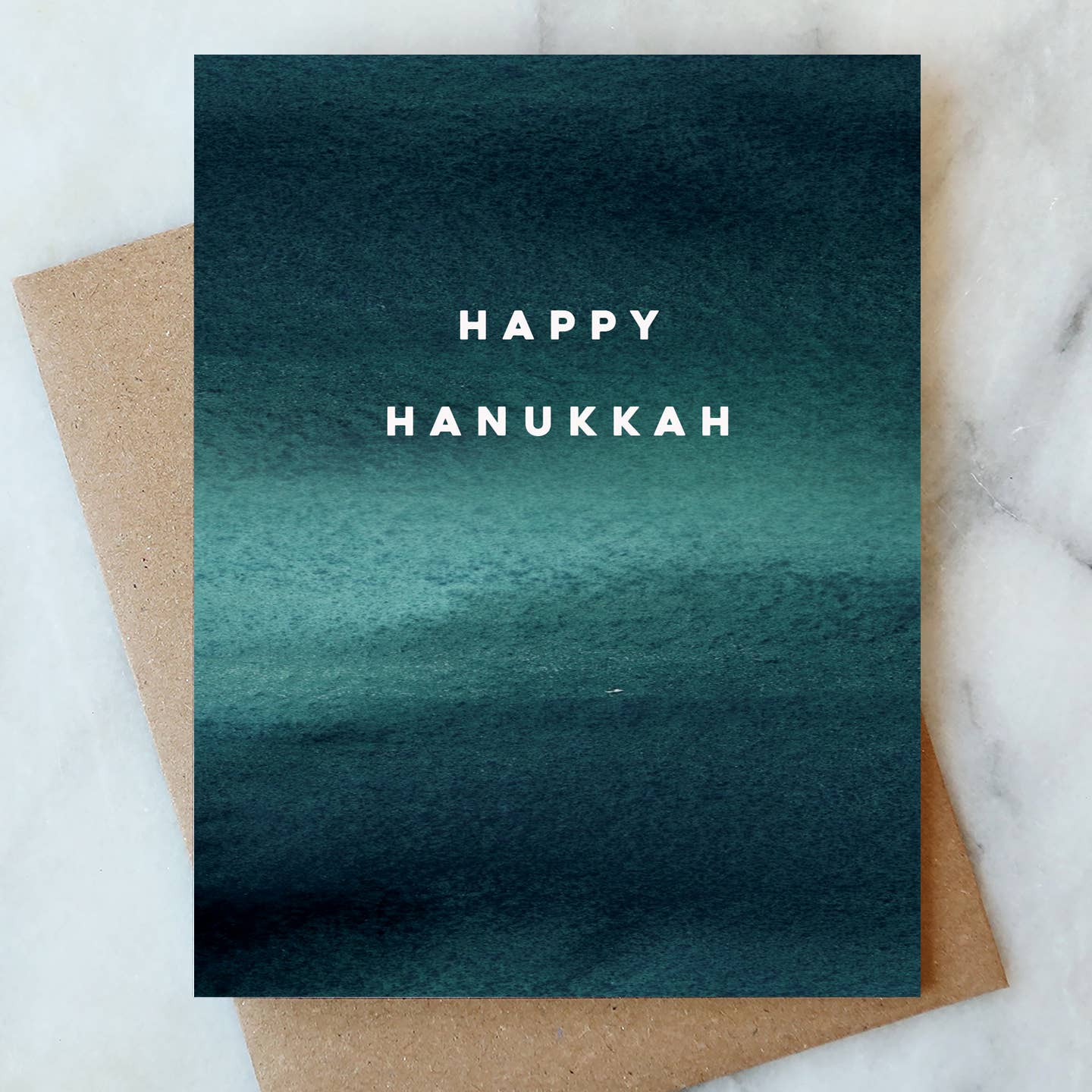 Blue Wash Hanukkah Greeting Card | Holiday Card