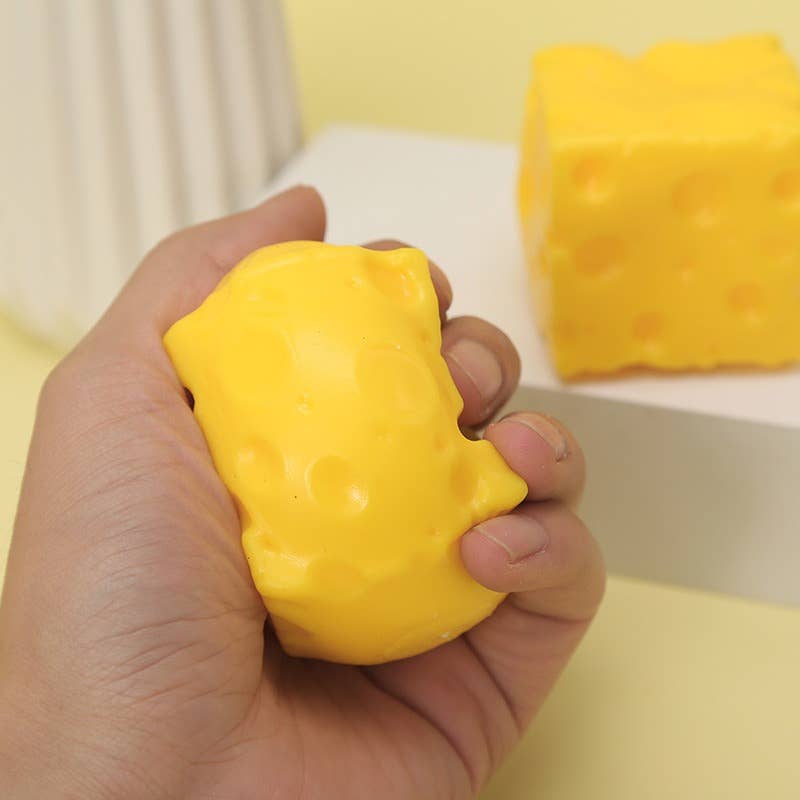 Square Cheese squishy toy Creative Stress Relief Toy-12unit