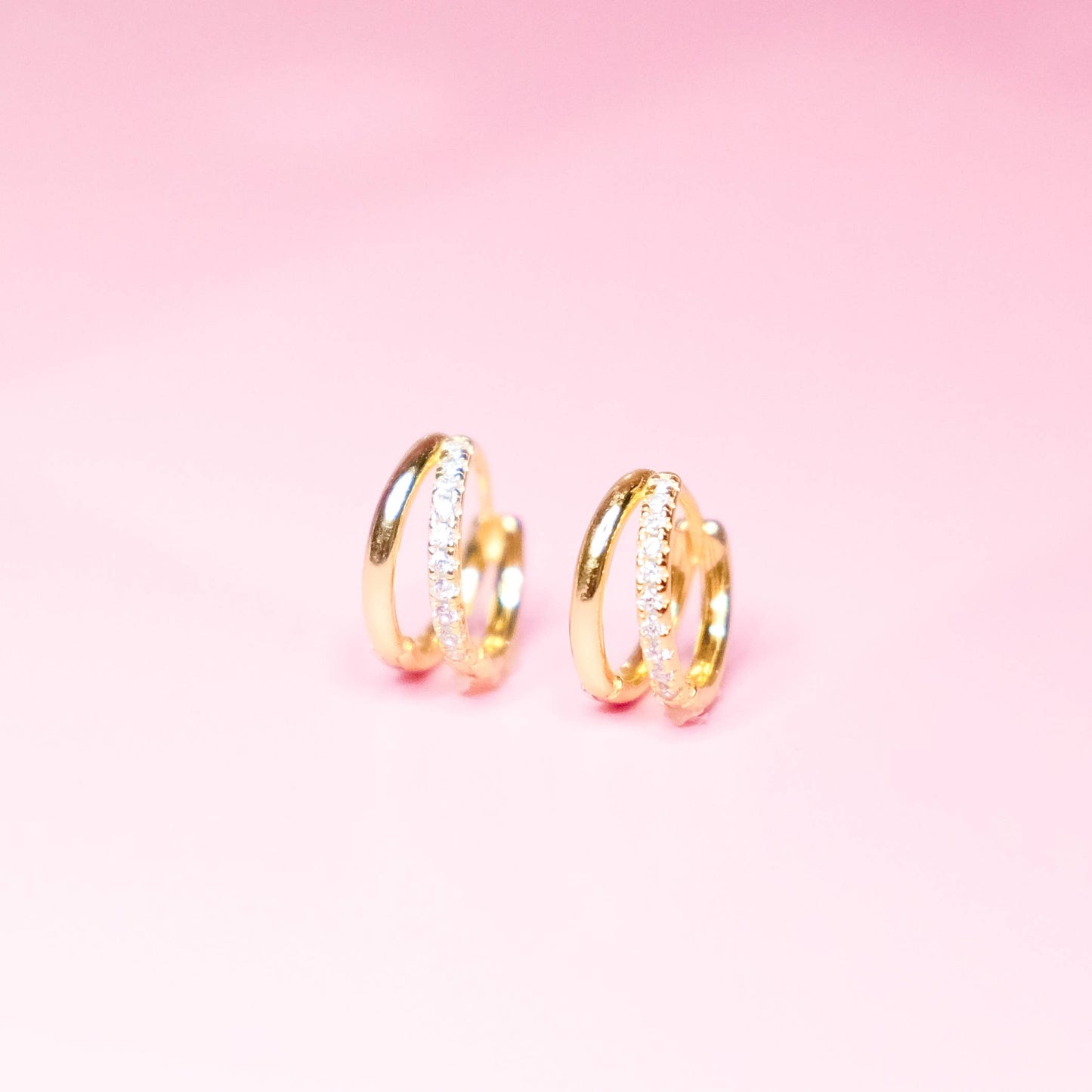 Crystal Ditto Pave Huggie Earring