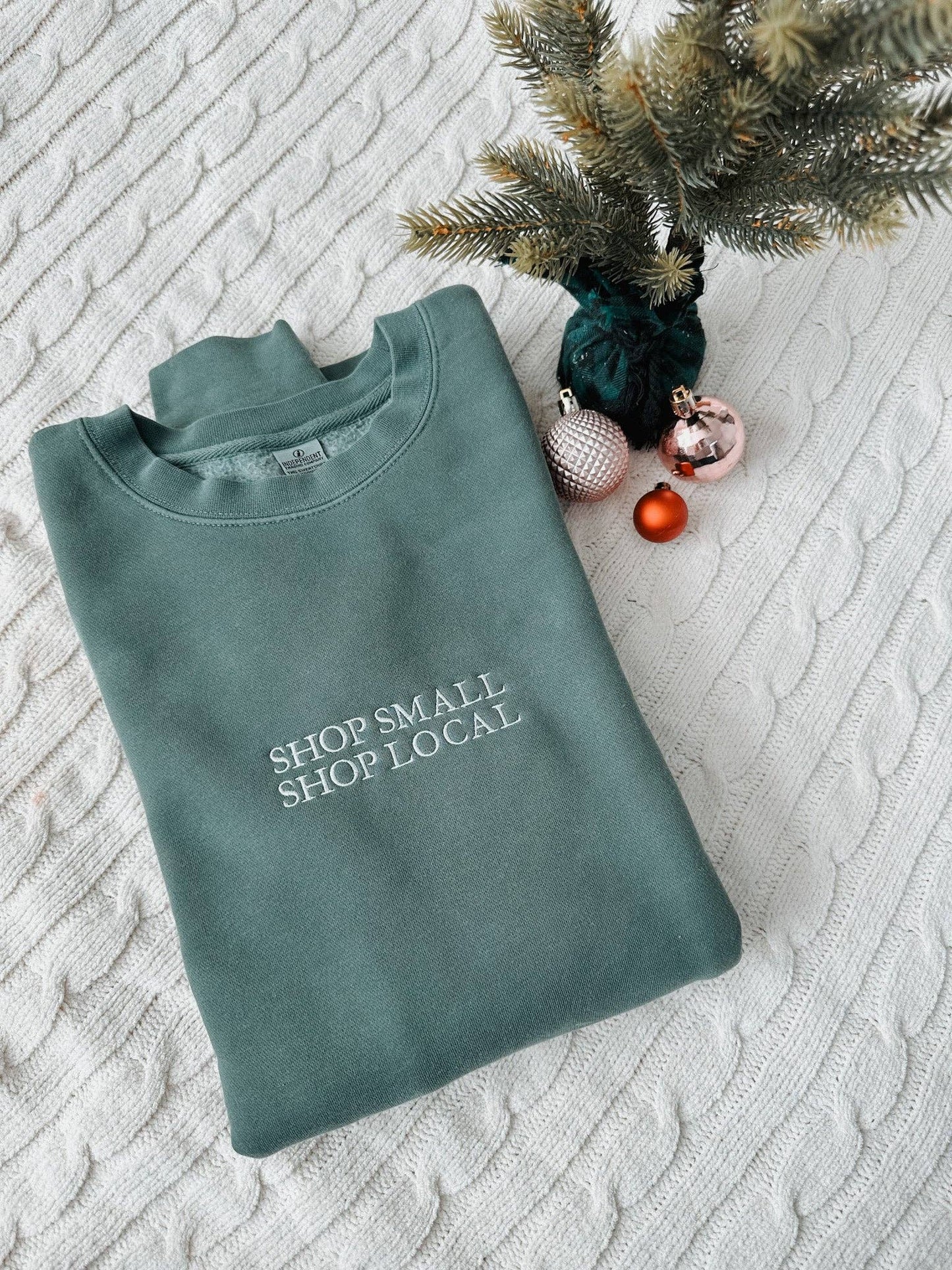Shop Small Shop Local Embroidered Crewneck