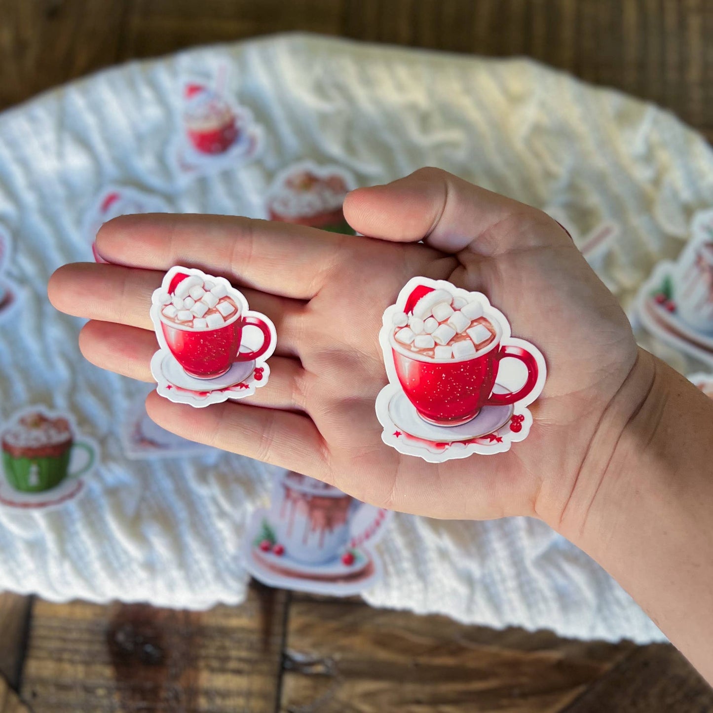 Hot Cocoa Christmas Vinyl Sticker