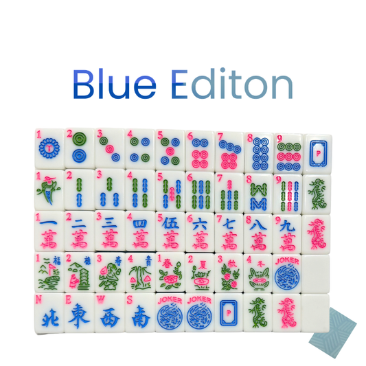Mahjong Tiles - Blue Edition – American Mahjong Tile Set (166 Tiles) 2-Color Blue