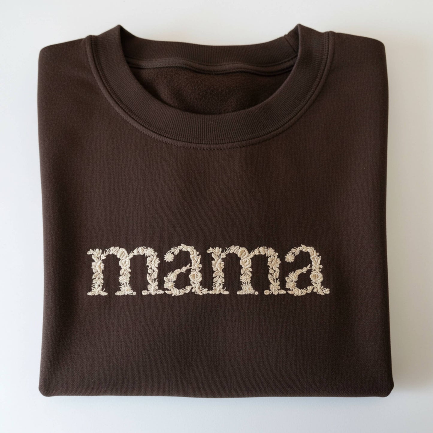 Embroidered Mama Crewneck Sweatshirts Mom Minimalist Sweater