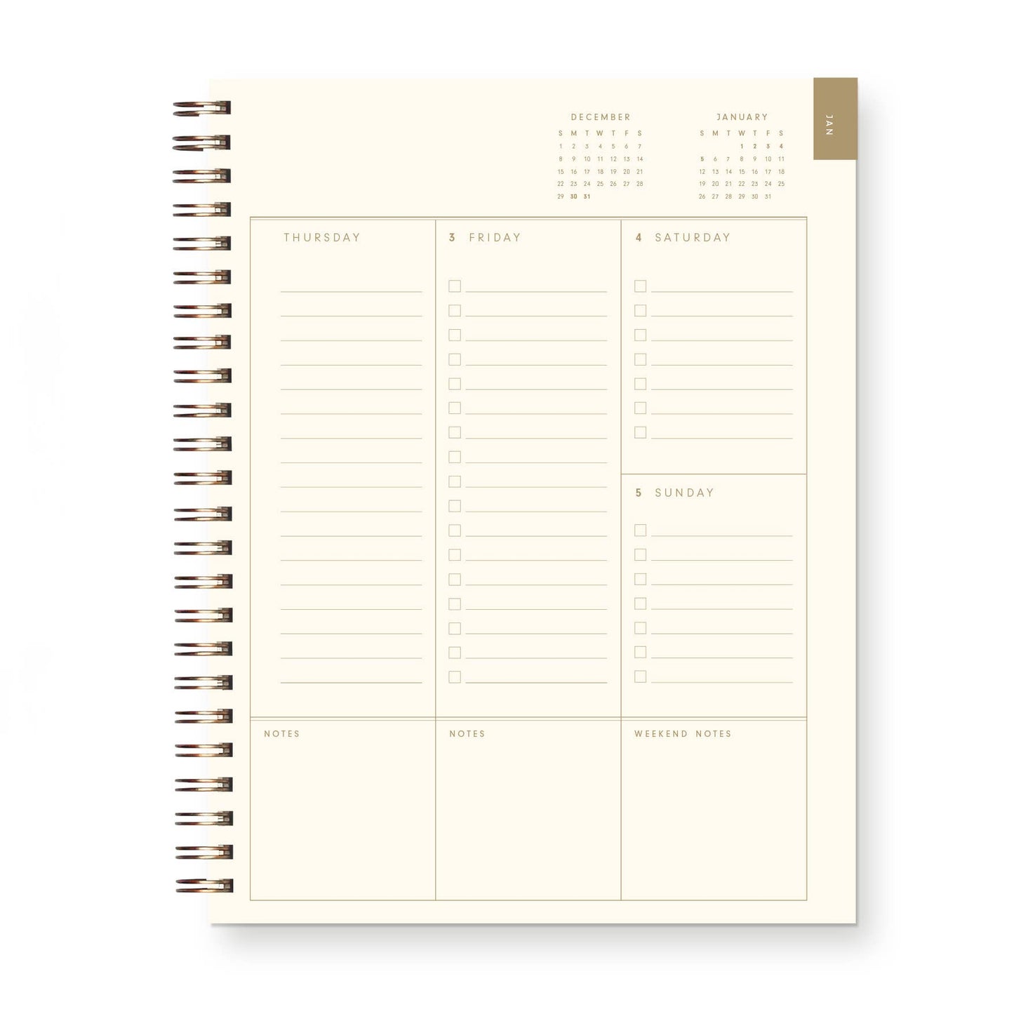 2025 Retro Dated Weekly Planner : Calendar Year