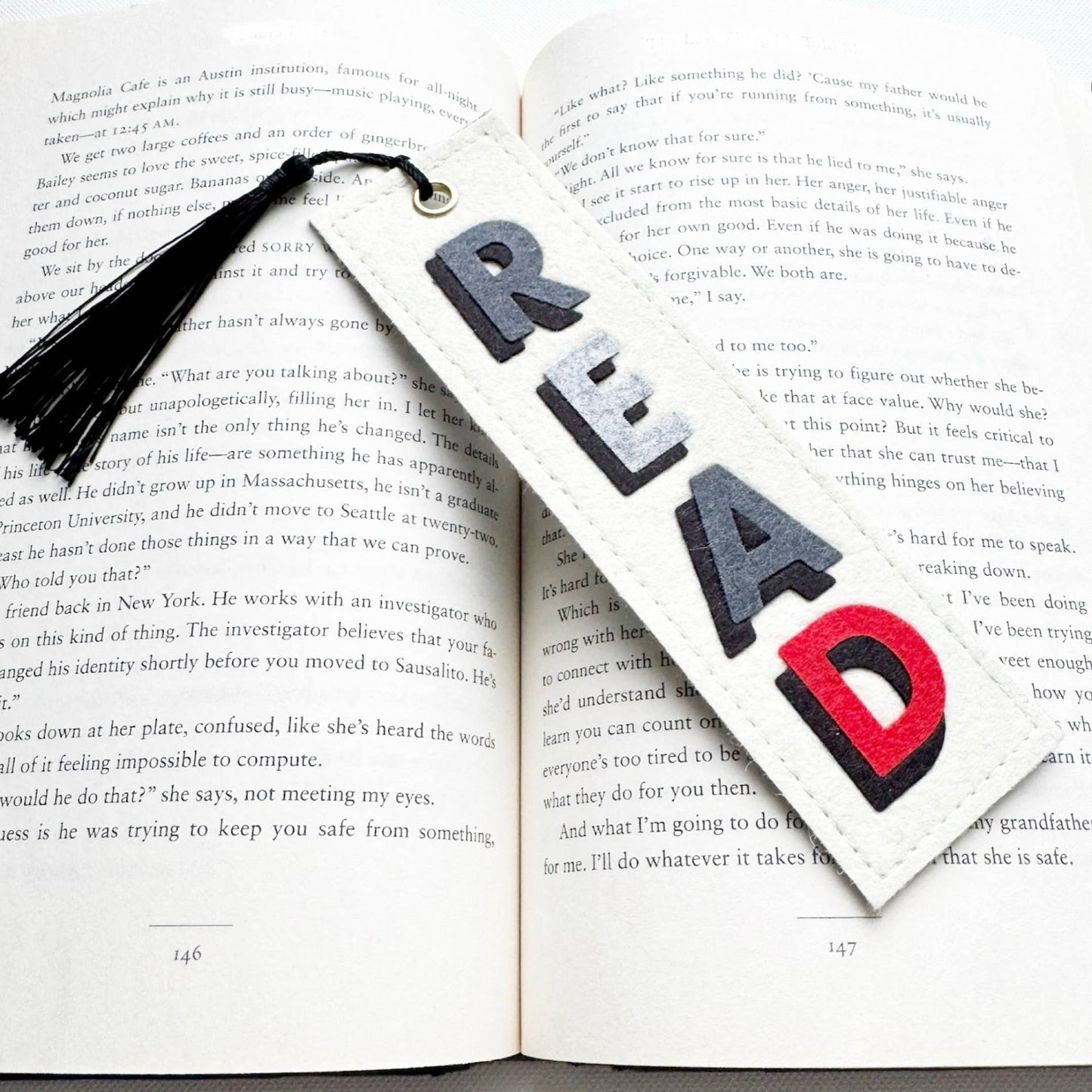READ Bookmark Black & Gray
