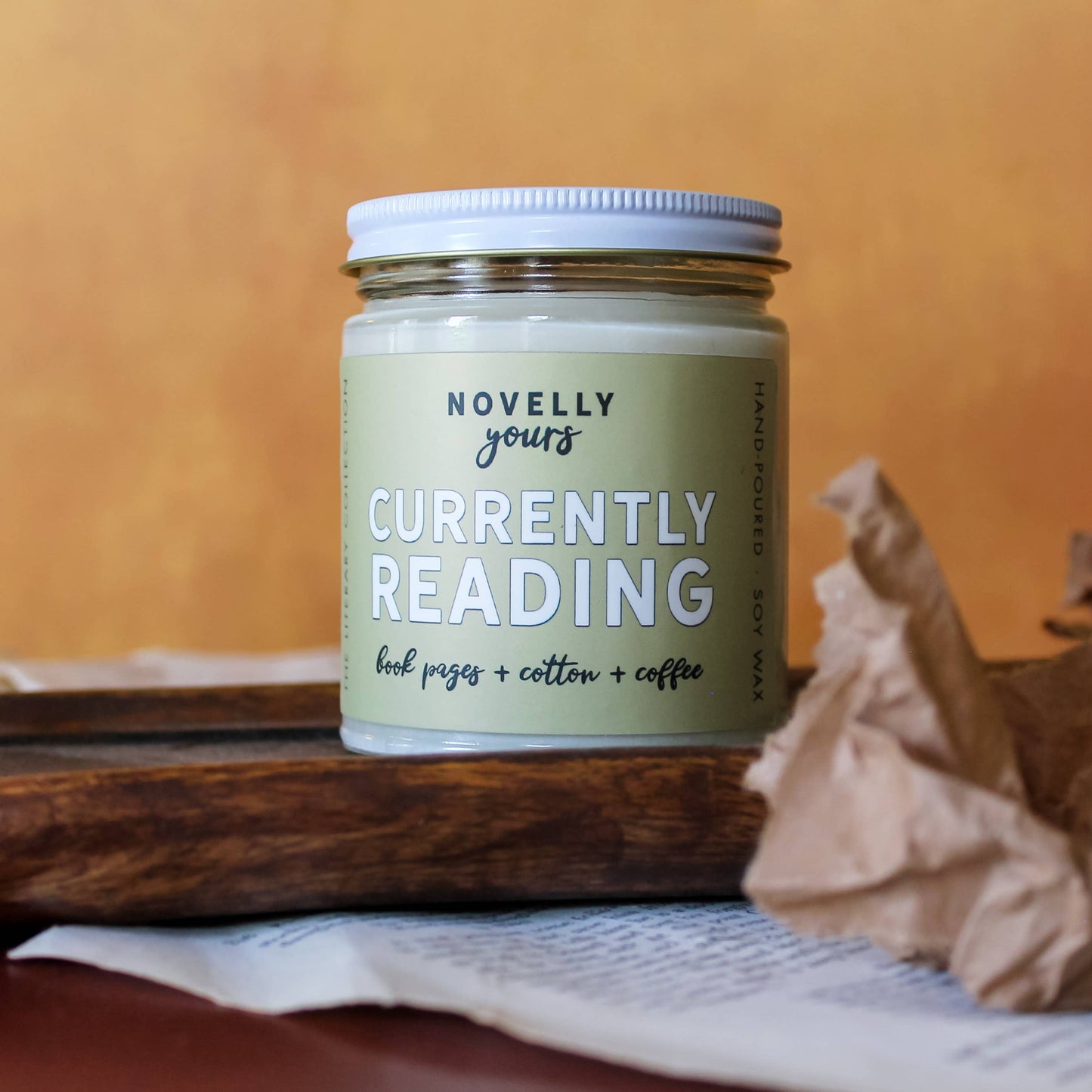 Currently Reading candle | Best-Selling Cozy Book Page scent