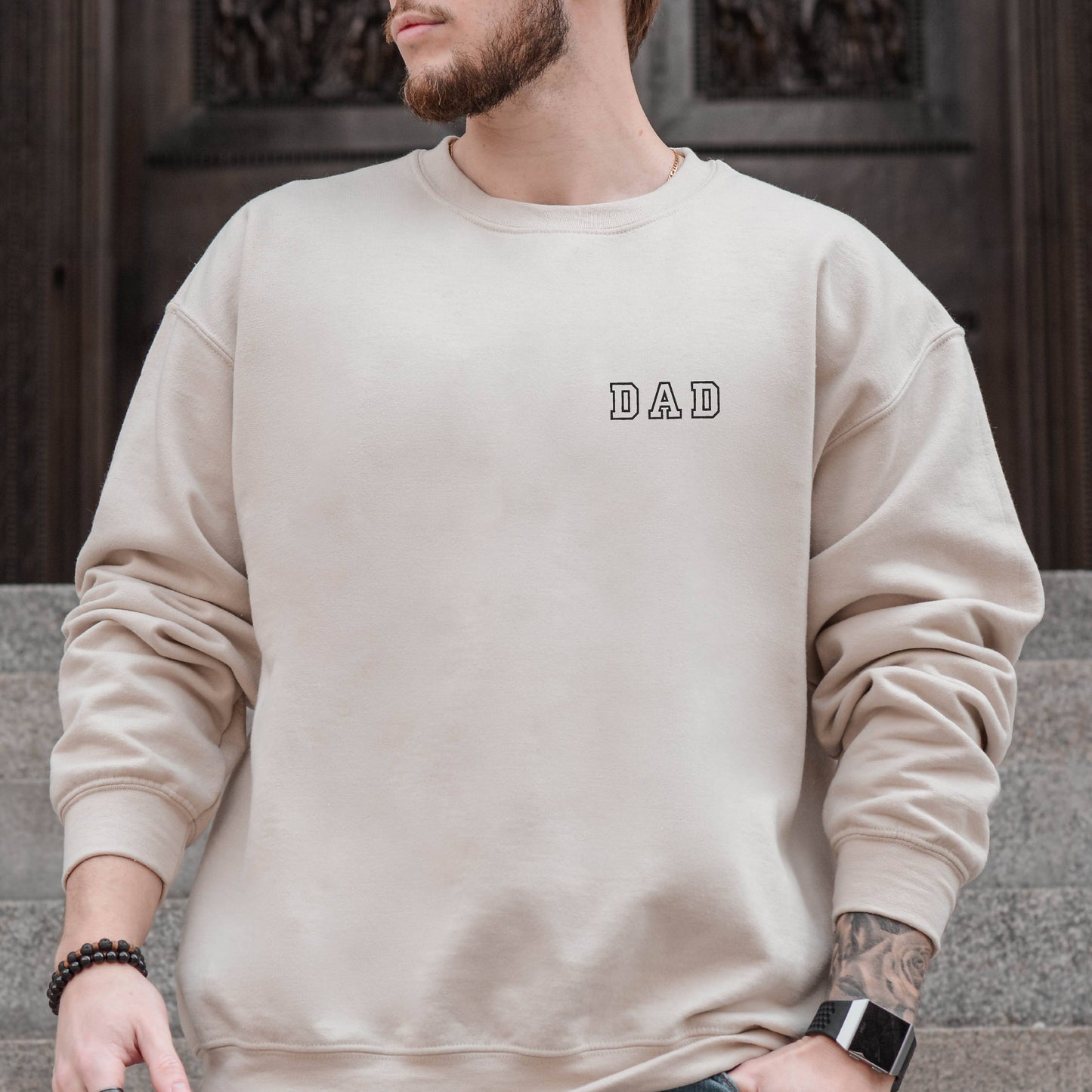 EMBROIDERED Dad Sweatshirt Crewneck Dad Fathers Day Gifts