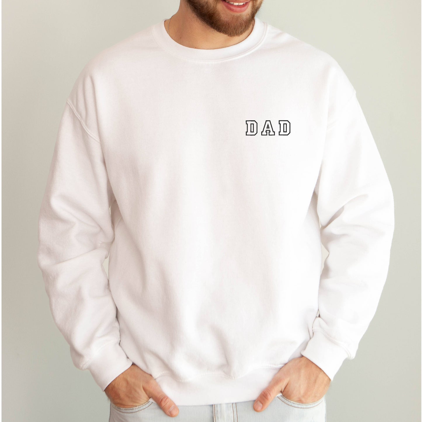 EMBROIDERED Dad Sweatshirt Crewneck Dad Fathers Day Gifts