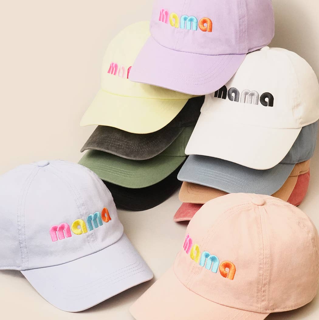 Mama Retro Font Baseball Cap