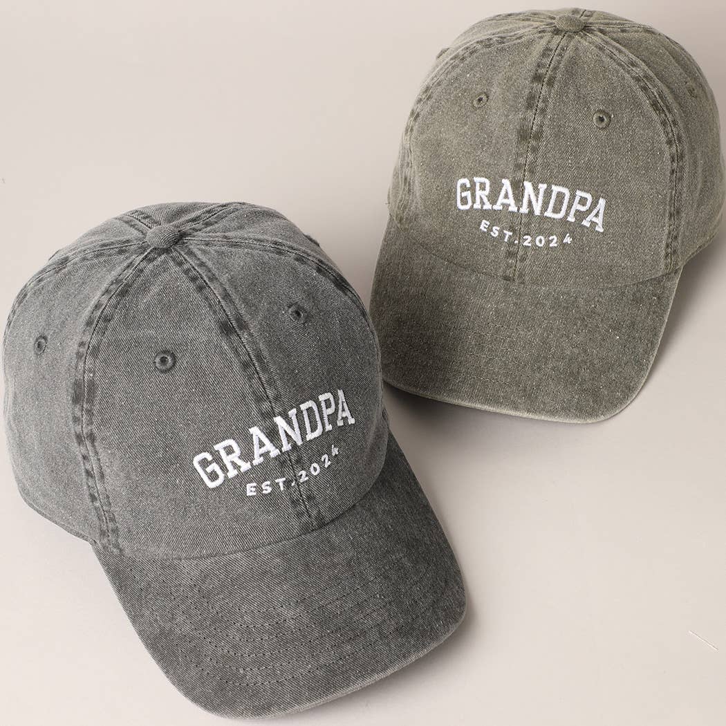 2024 GRANDPA Letter Embroidered Baseball Cap
