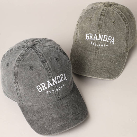 2024 GRANDPA Letter Embroidered Baseball Cap