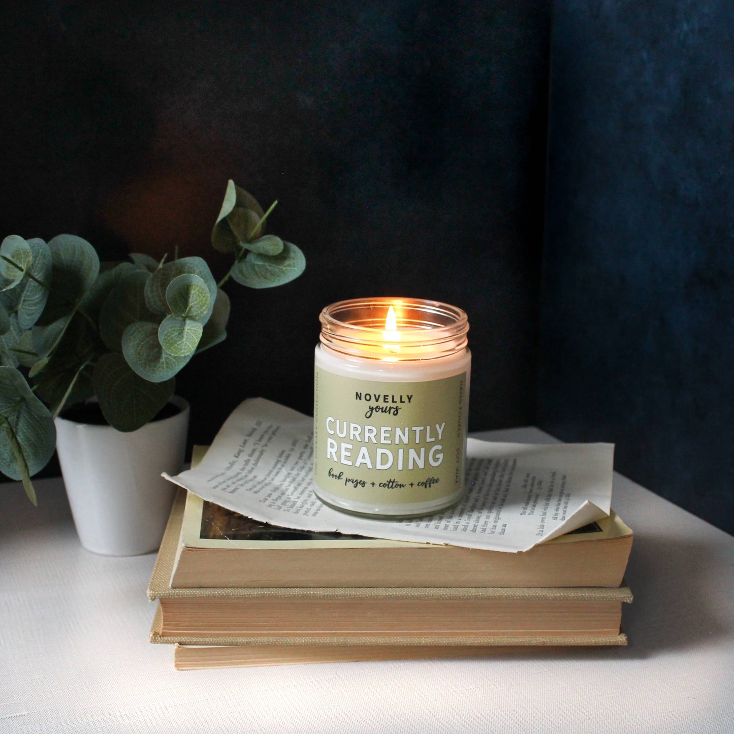 Currently Reading candle | Best-Selling Cozy Book Page scent