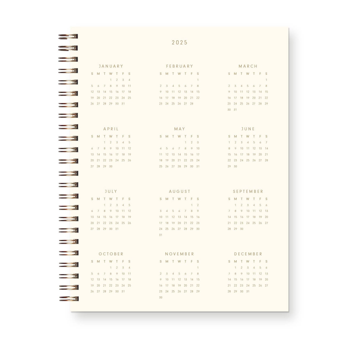2025 Retro Dated Weekly Planner : Calendar Year