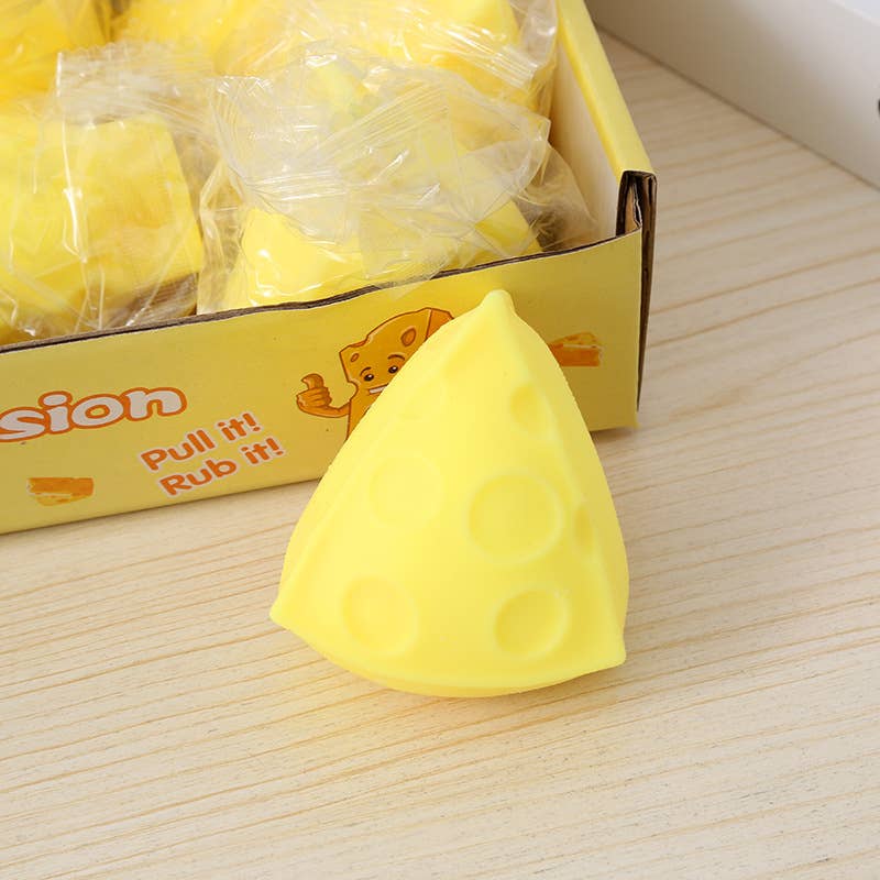 Square Cheese squishy toy Creative Stress Relief Toy-12unit