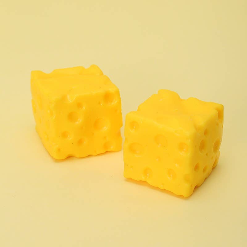 Square Cheese squishy toy Creative Stress Relief Toy-12unit
