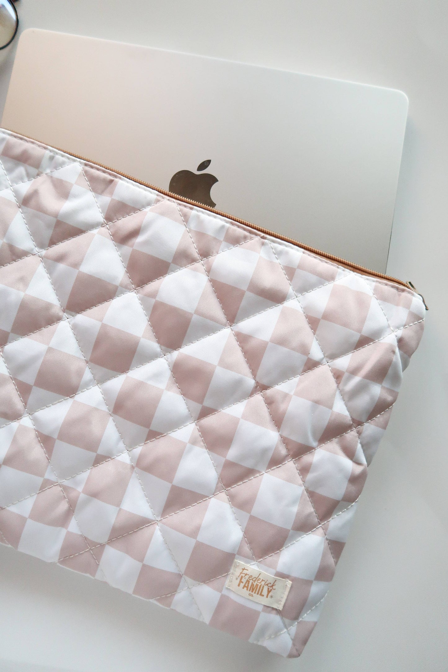 Quilted Laptop Sleeve 15", MacBook Sleeve, Aesthetic Laptop Case, Lightweight Protective Computer Cover