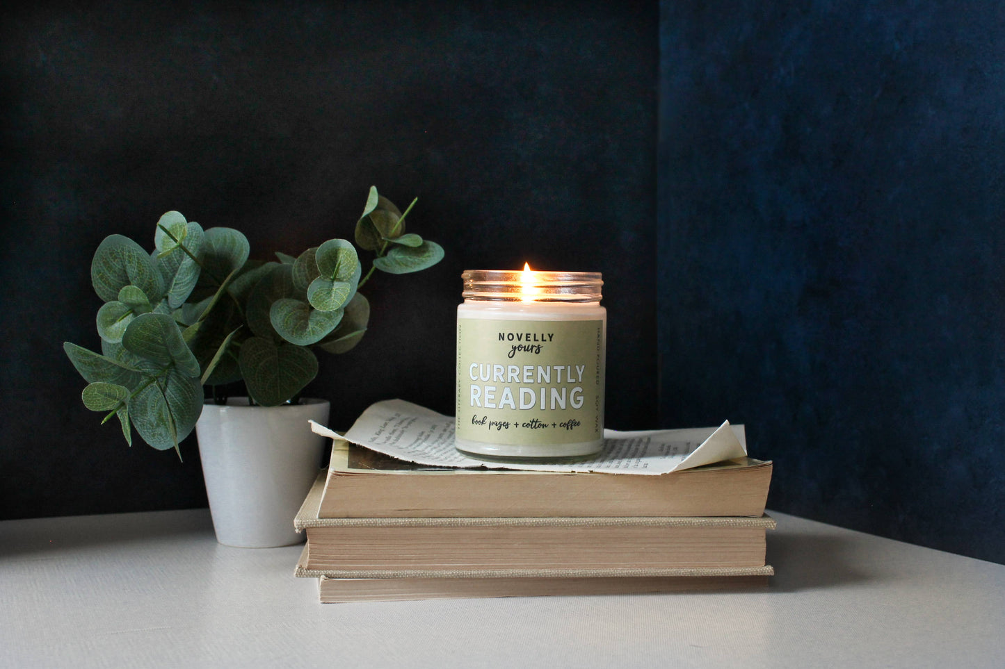 Currently Reading candle | Best-Selling Cozy Book Page scent