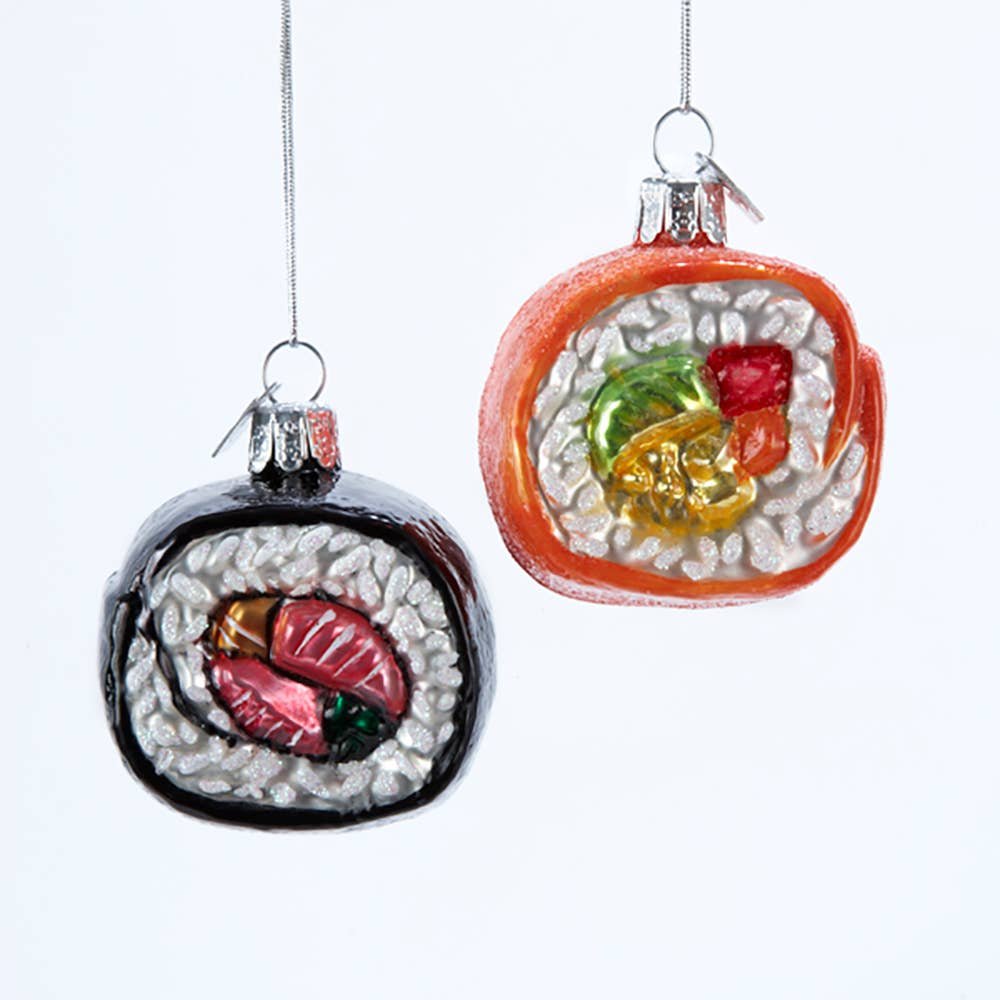 2"NOBLE GEMS GLASS SUSHI ORNAMENT 2/A