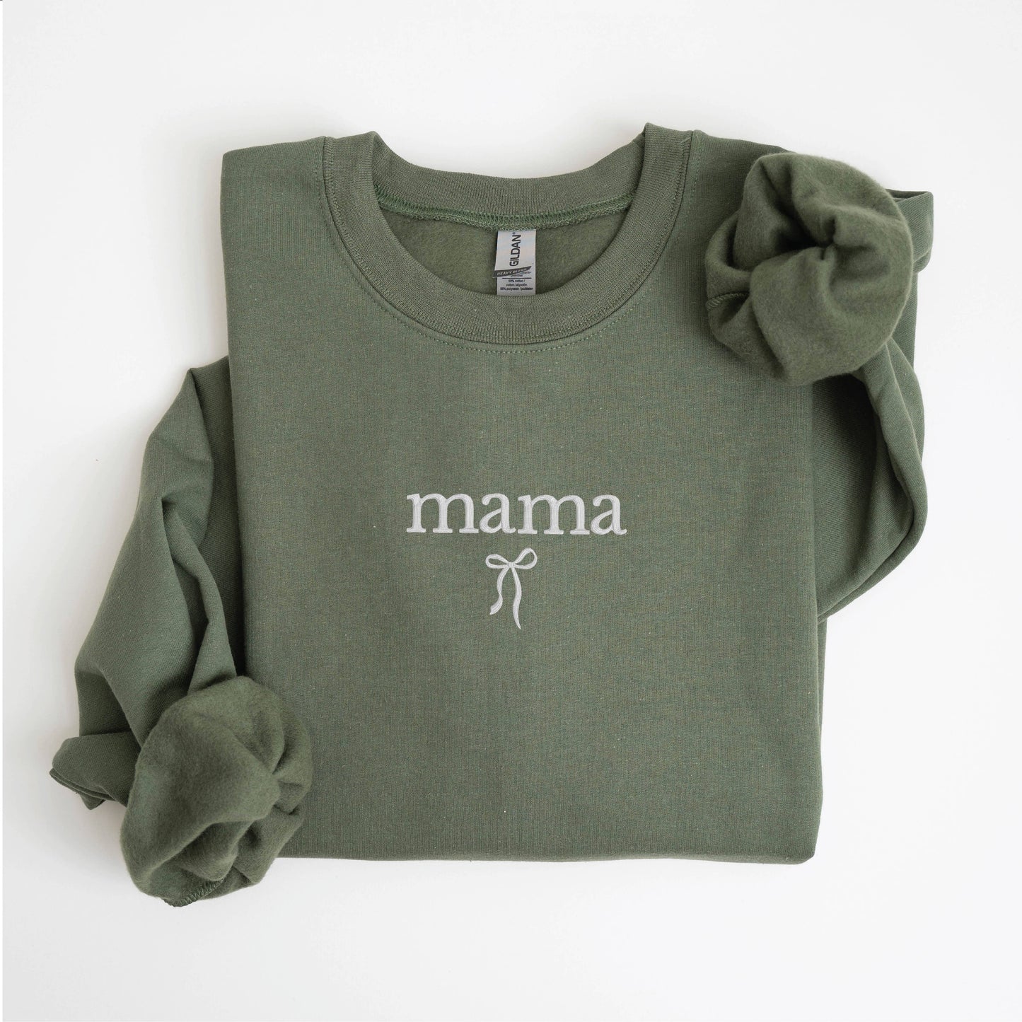 Embroidered Mama Crewneck Sweatshirt Mom Sweater Mothers Day