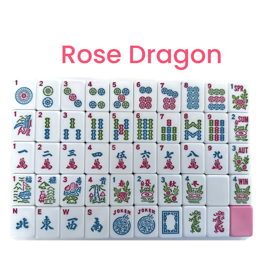 Mahjong Studios – Rose Dragon American Mahjong Tile Set (166 Tiles)