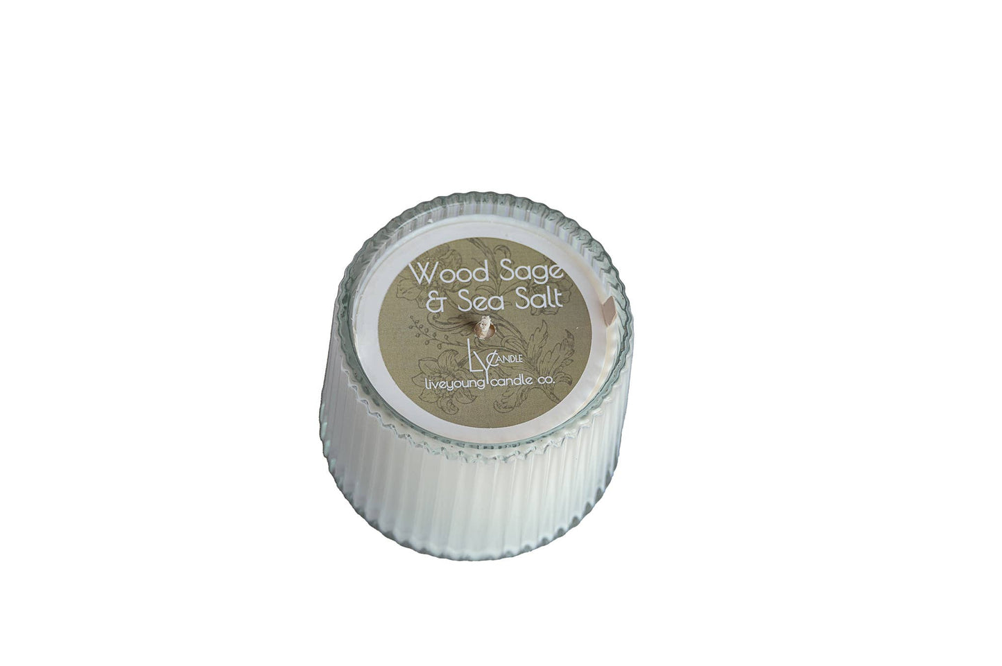 *Classic Scents* Ribbed Retro Style Candle - Clear