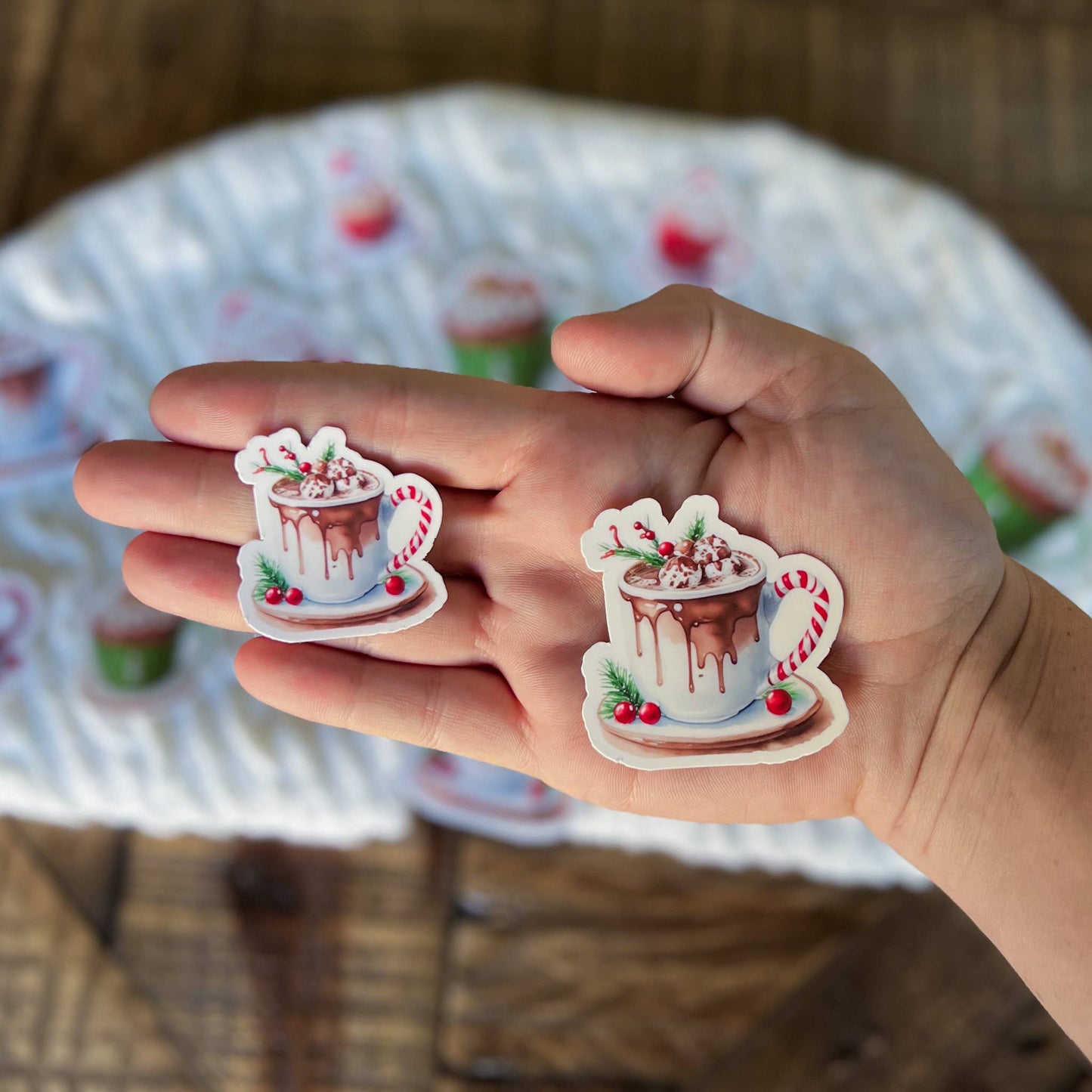Hot Cocoa Christmas Vinyl Sticker