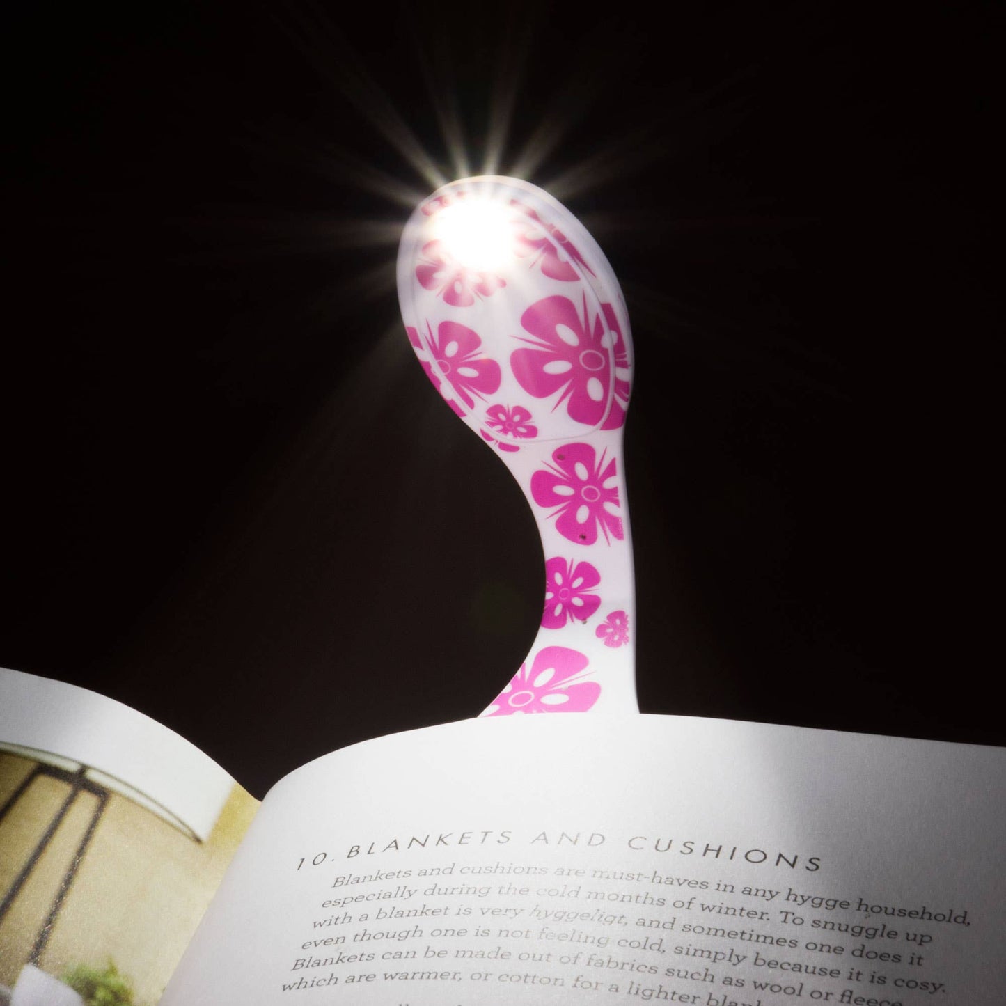 Flexilight Bookmark & Booklight - Pink Flower