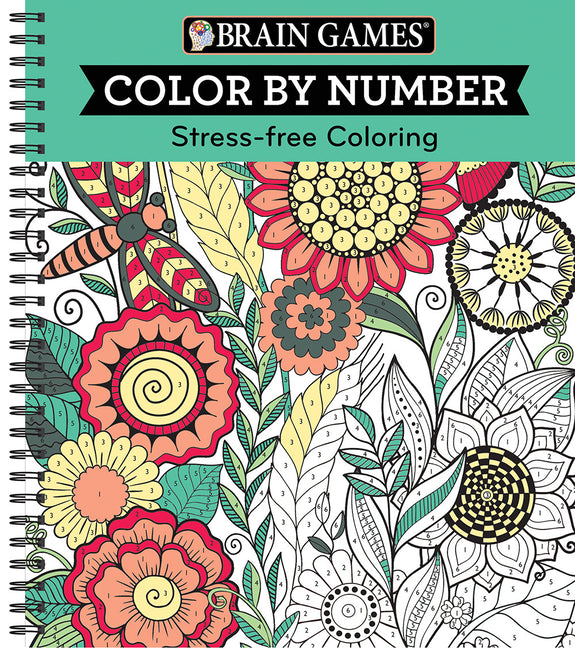 Brain Games - Color by Number: Stress-Free Coloring (Green) - Ingram